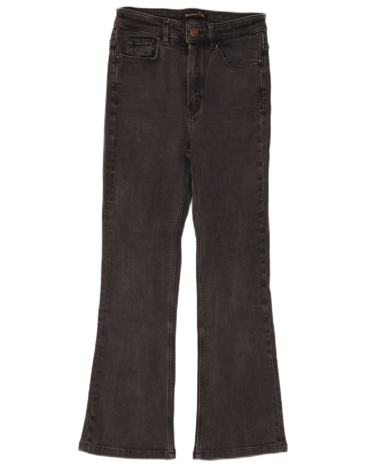 Massimo Dutti Vaqueros Acampanados Mujer EU 34 2XS W24 L24 Gris Algodón