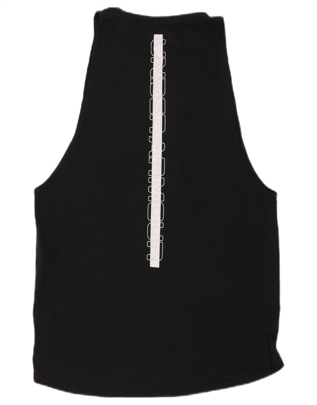 Under Armour Camiseta ajustada con gráfico sin mangas para hombre Poliéster negro mediano