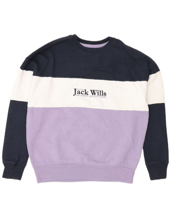 Jack Wills Sudadera gráfica para mujer Jumper UK 6 XS Multicolor