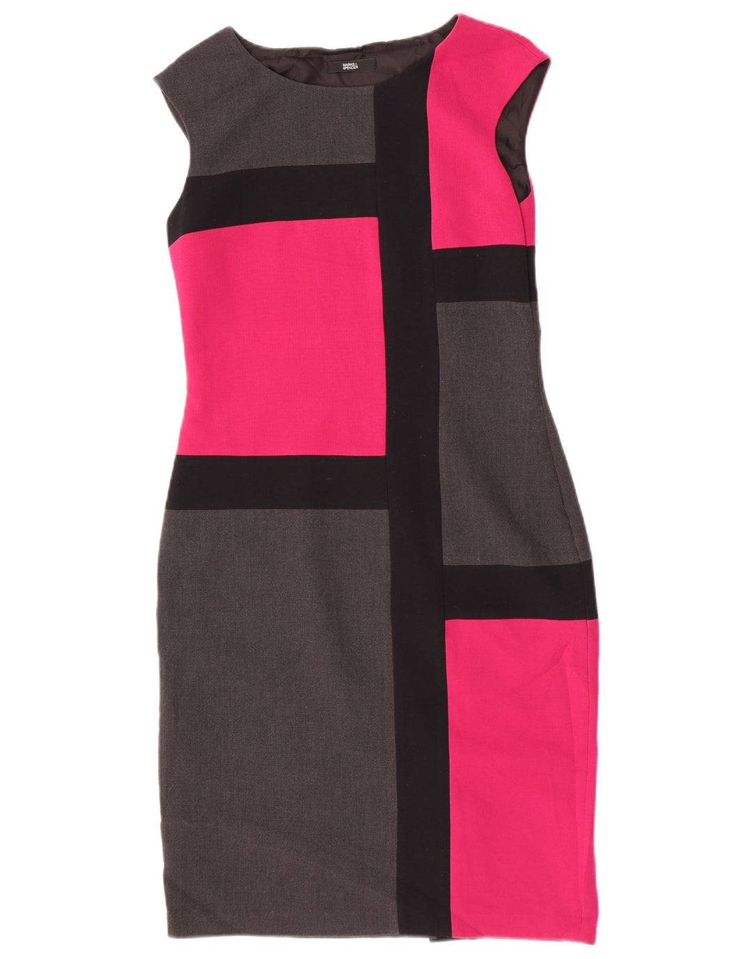 Marks & Spencer Vestido tubo para mujer UK 40 Pequeño Bloque de color multicolor