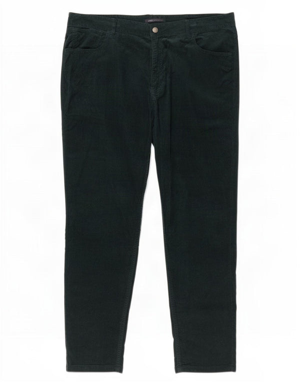 Marks & Spencer Pantalones de pana cónicos para mujer UK 20 2XL W40 L28 Verde