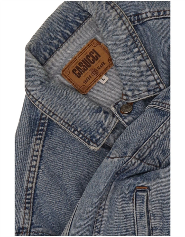 Casucci Chaqueta vaquera para hombre UK 40 Grande Azul