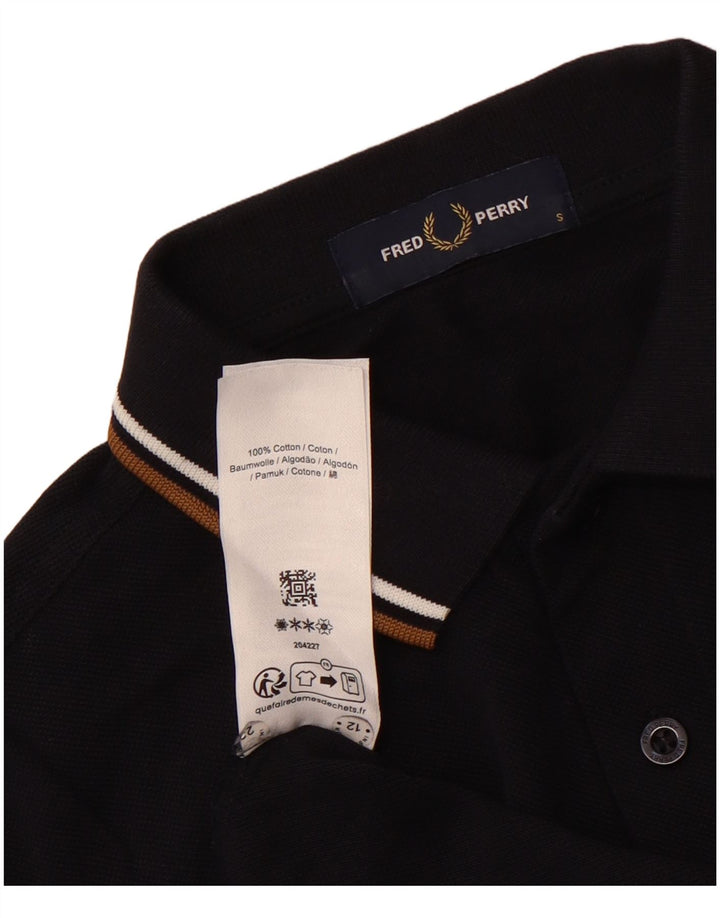 FRED PERRY Polo para hombre pequeño algodón azul marino