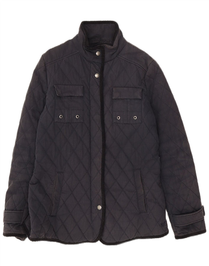 Crew Clothing Chaqueta acolchada para mujer Reino Unido 12 Algodón azul marino mediano
