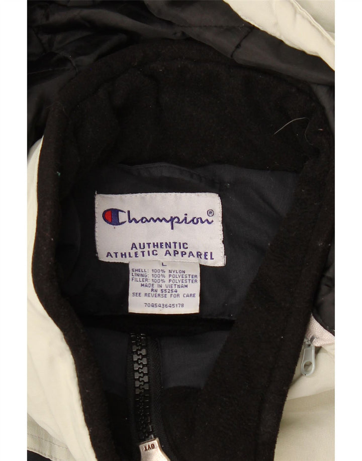 CHAMPION Chaqueta cortavientos con capucha para hombre UK 40 Large Black Colourblock