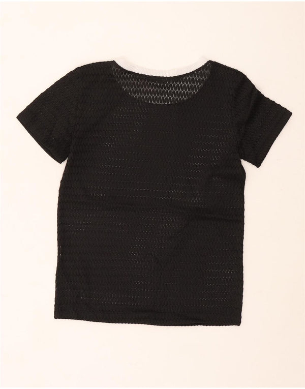 Zara Camiseta transparente para mujer Top UK 10 Small Black