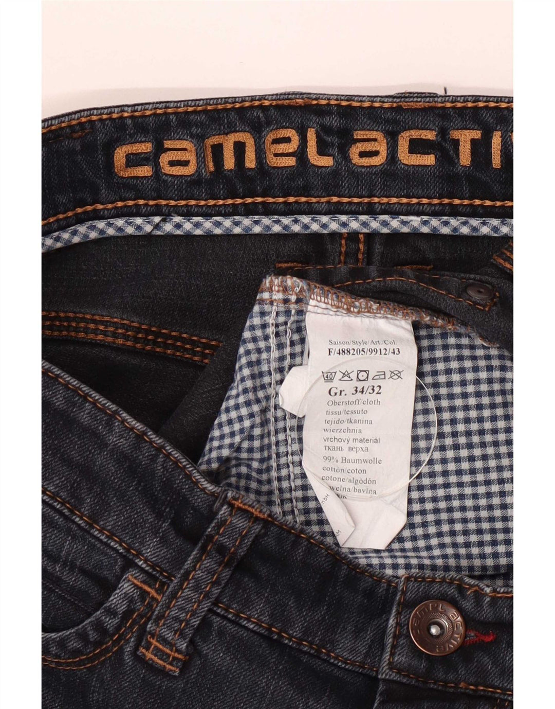 Vaqueros rectos para hombre Camel Active W34 L32 Algodón azul