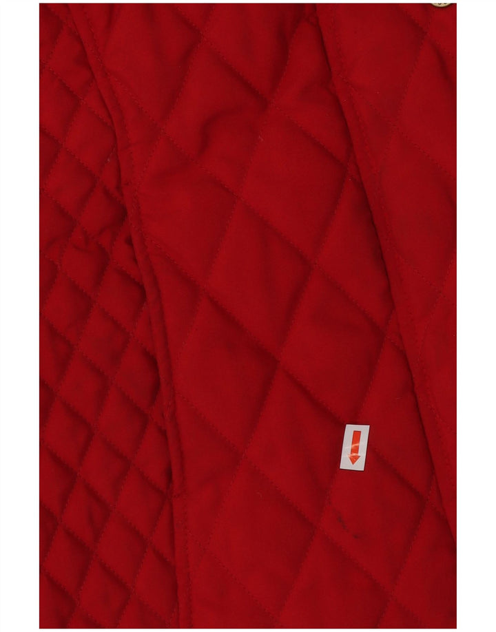 BARBOUR Chaleco acolchado para mujer UK 12 Medio rojo Poliéster