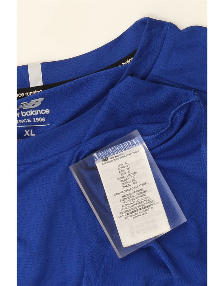 NEW BALANCE Camiseta Hombre Top XL Azul Poliéster