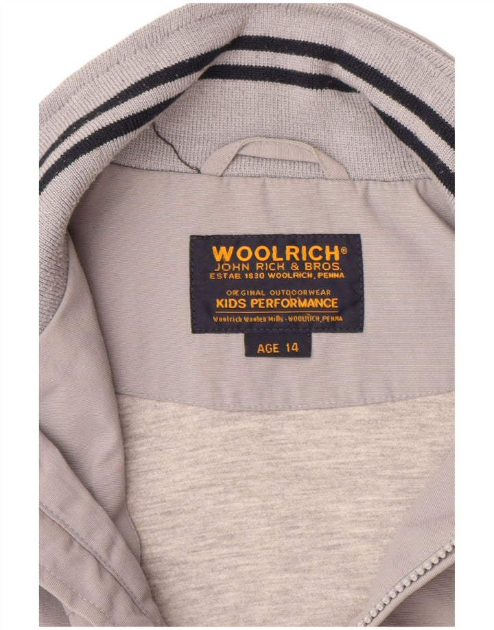 WOOLRICH Cazadora bomber para niño 13-14 años Nylon gris