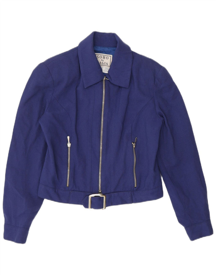 Magia Mujer Soho Bomber Jacket UK 10 Small Azul Marino