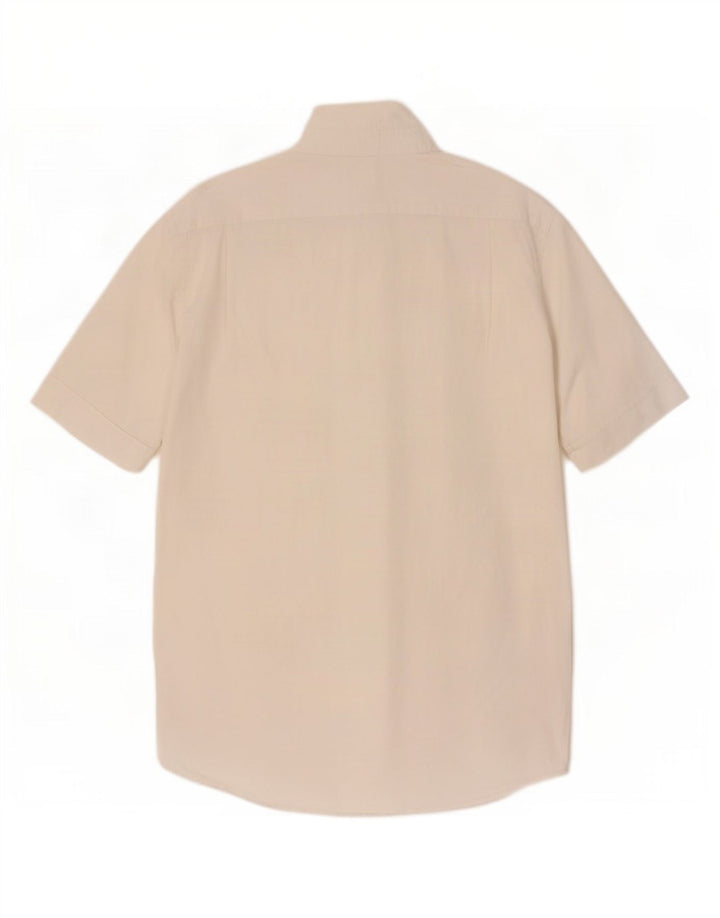 Camisa Lacoste Hombre Manga Corta Talla 39 Mediana Algodón Blanco