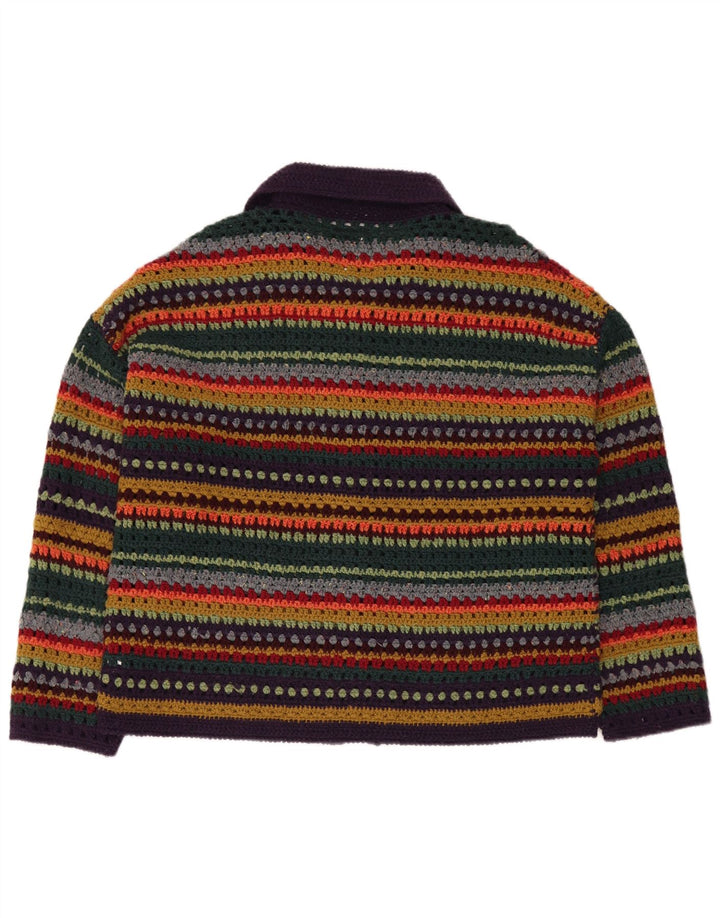 Unif Suéter tipo cárdigan extragrande para mujer Reino Unido 10 Pequeño multicolor a rayas