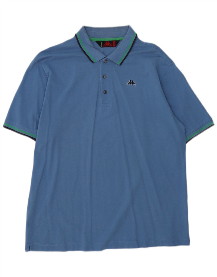 KAPPA Polo Hombre Grande Azul Algodón