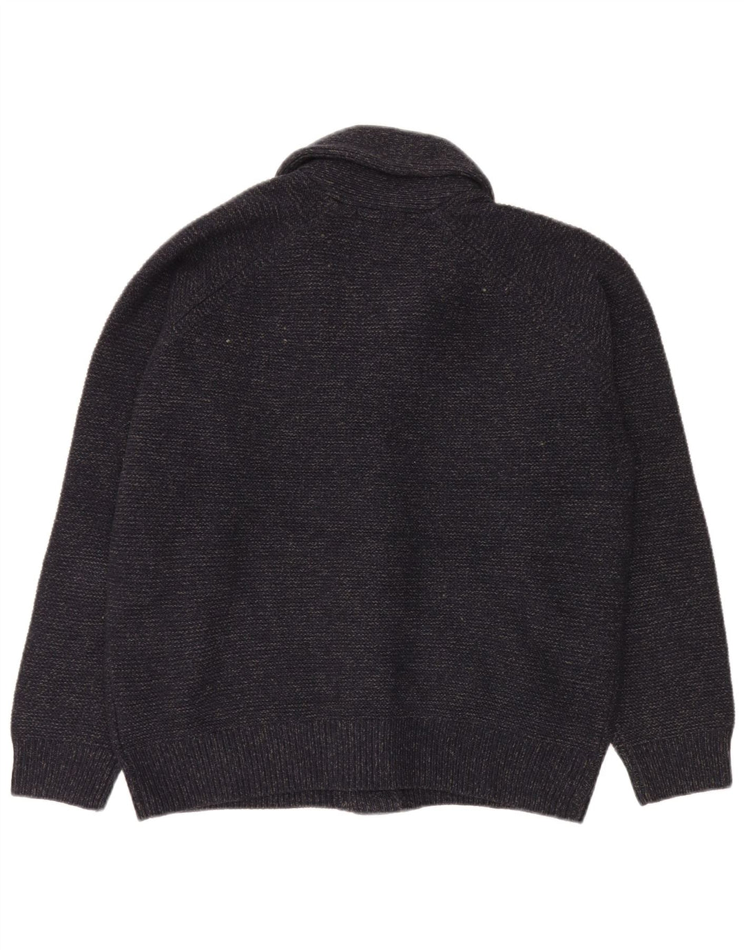 Marks & Spencer Suéter tipo cárdigan para hombre, tamaño grande, acrílico azul marino