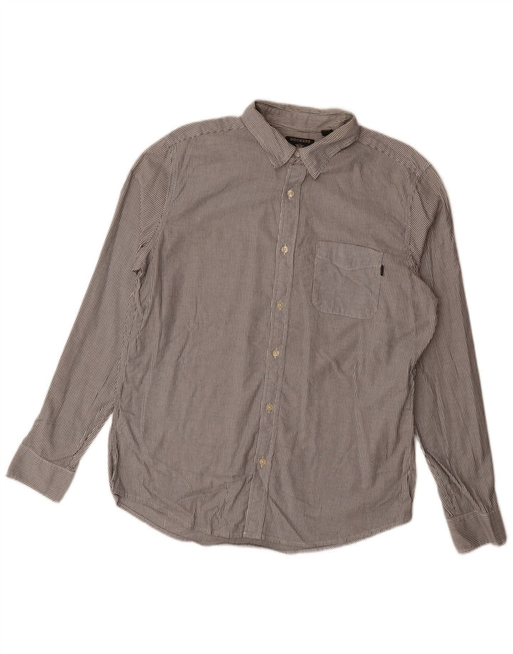 Dockers Camisa ajustada para hombre de algodón gris con rayas diplomáticas