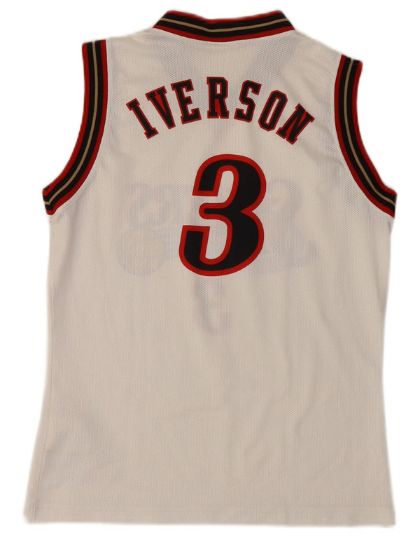 Champion Camiseta sin mangas con gráfico de la NBA para niños, 11-12 años, grande, color blanco