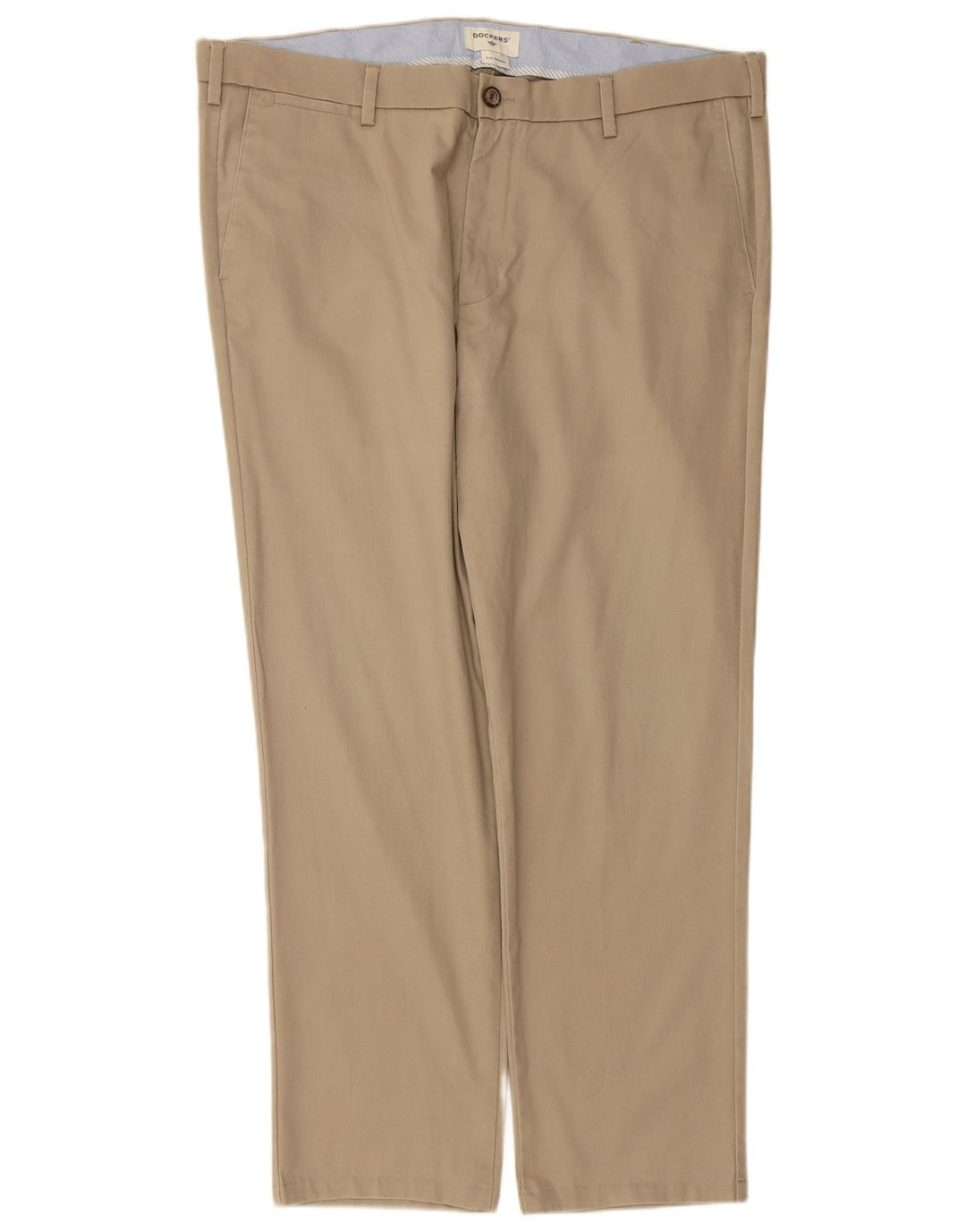 DOCKERS Pantalón chino ajustado y cónico para hombre W40 L29 Algodón beige