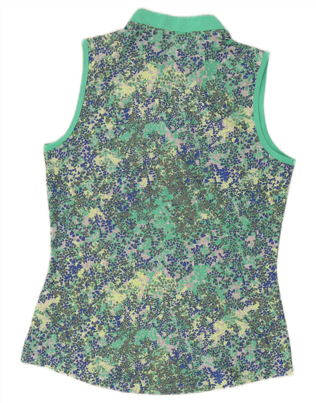 Adidas Chaleco de golf para mujer Top UK 10 Small Green Spotted Poliéster