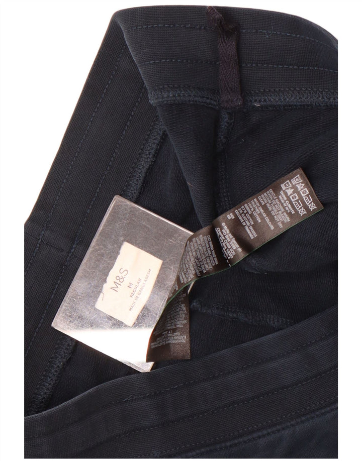 Marks & Spencer Pantalones cortos deportivos regulares para hombre Algodón azul marino mediano