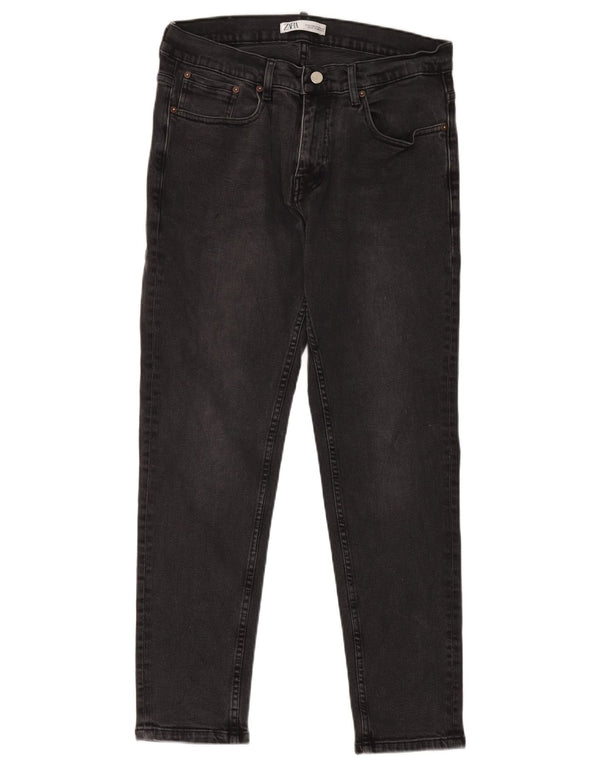 Zara Jeans ajustados para hombre EU 44 Large W34 L29 Algodón negro