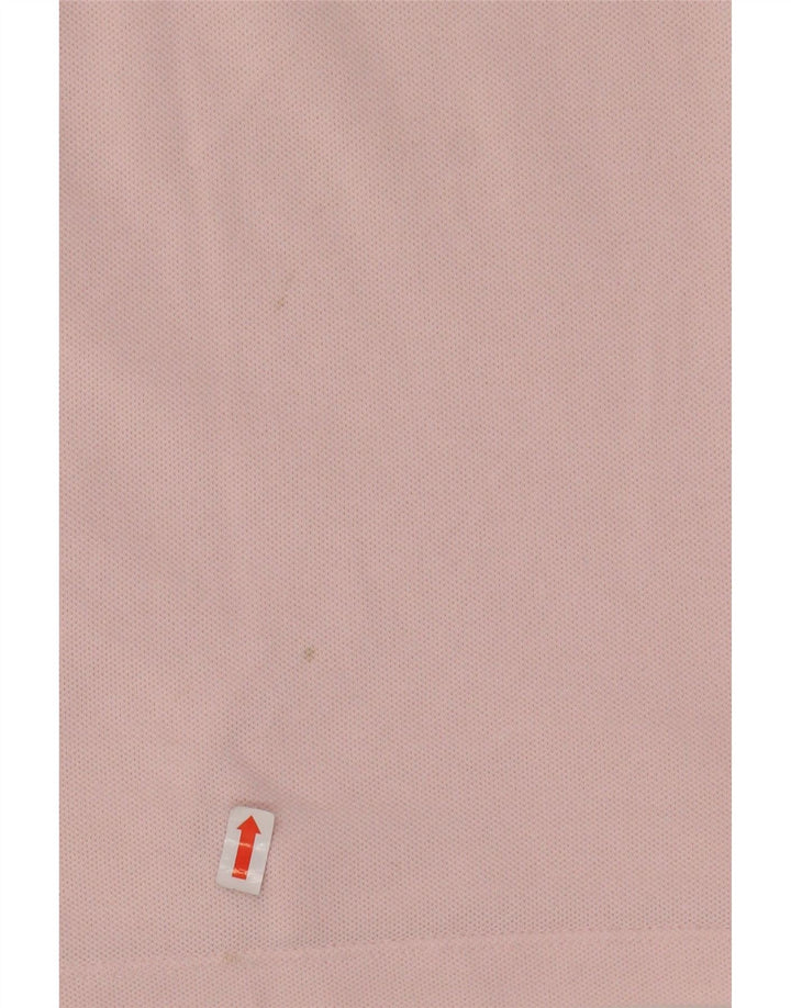 LACOSTE Polo de manga larga ajustado para mujer talla 44 algodón rosa grande
