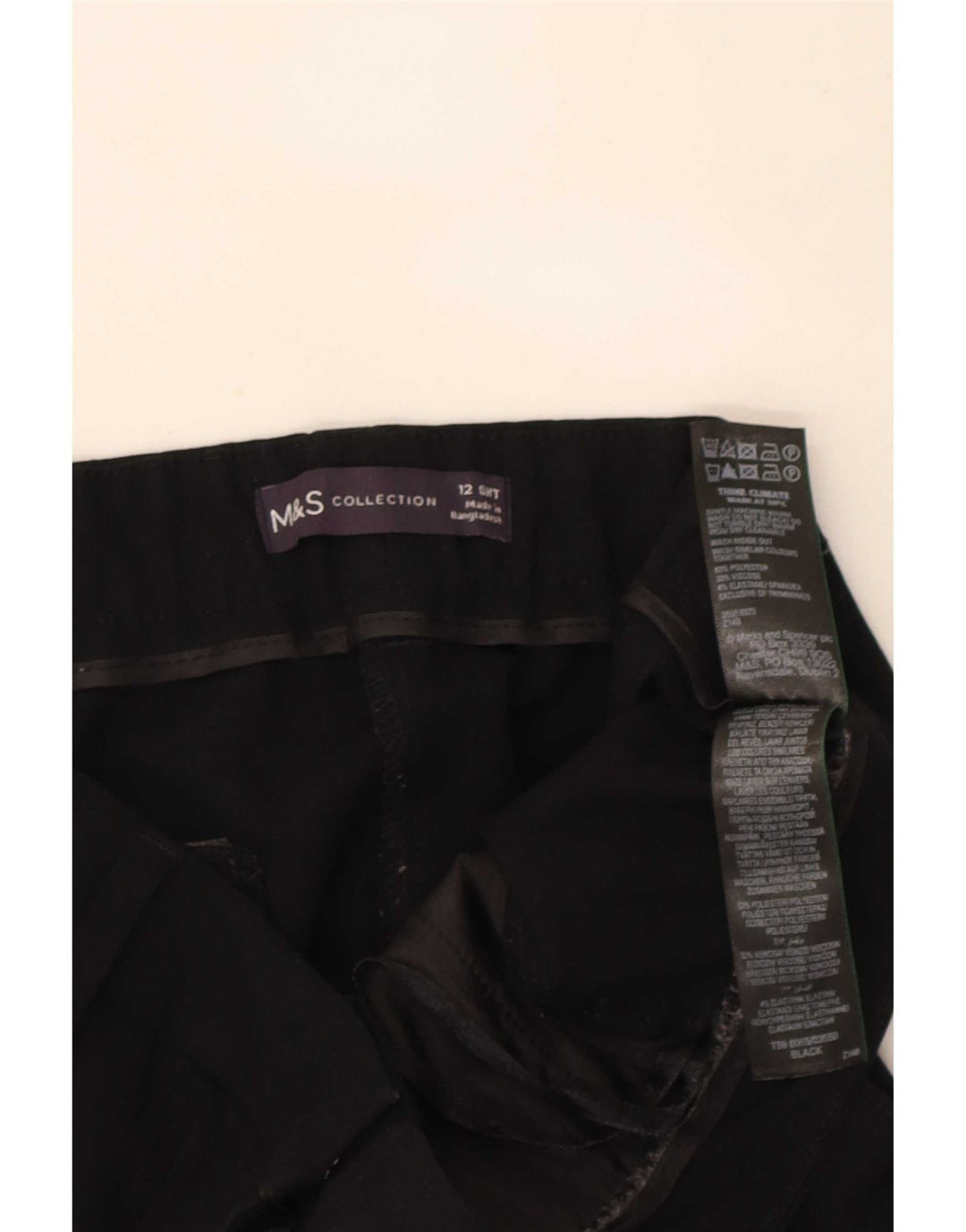Marks & Spencer Pantalones cortos para mujer UK 12 Medium W30 L25 Negro