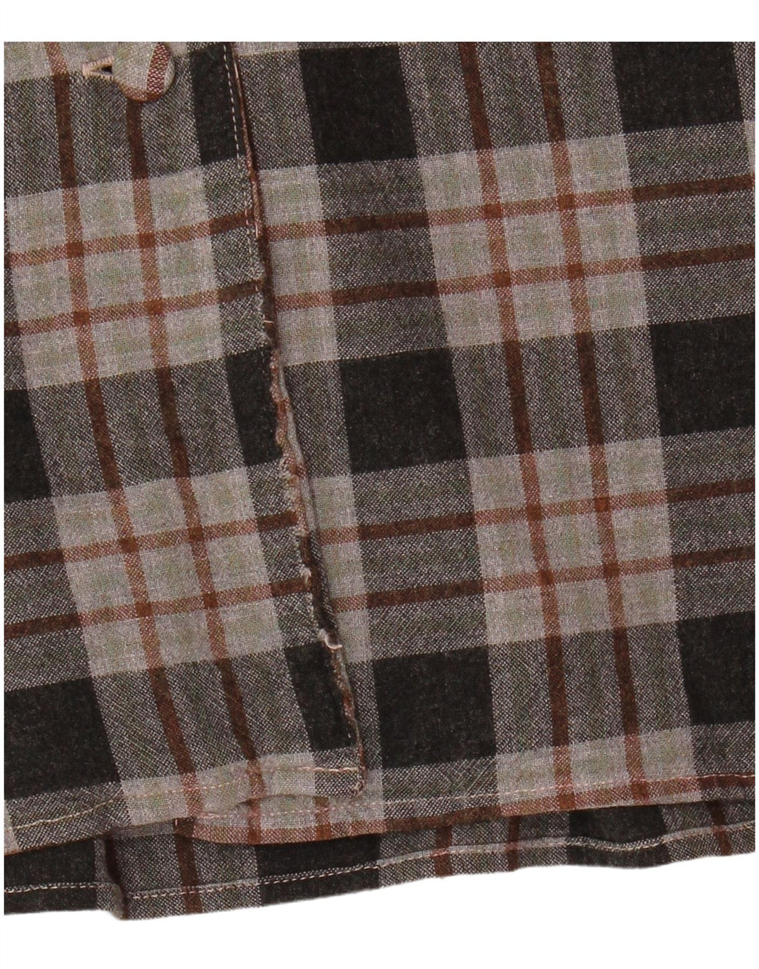 Benetton Camisa De Franela Mujer ES 42 Viscosa A Cuadros Gris Medio