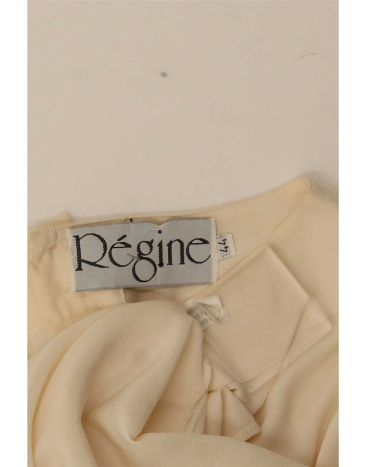 Blusa Camisa Mujer Regine IT 44 Mediana Seda Blanco Roto