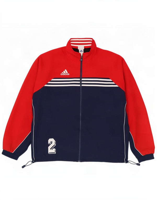 Adidas - Chaqueta de chándal holgada para hombre, talla 44/46, color rojo grande