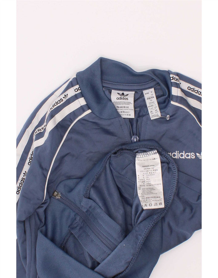 Adidas - Chaqueta de chándal gráfica para niños, 5-6 años, color azul