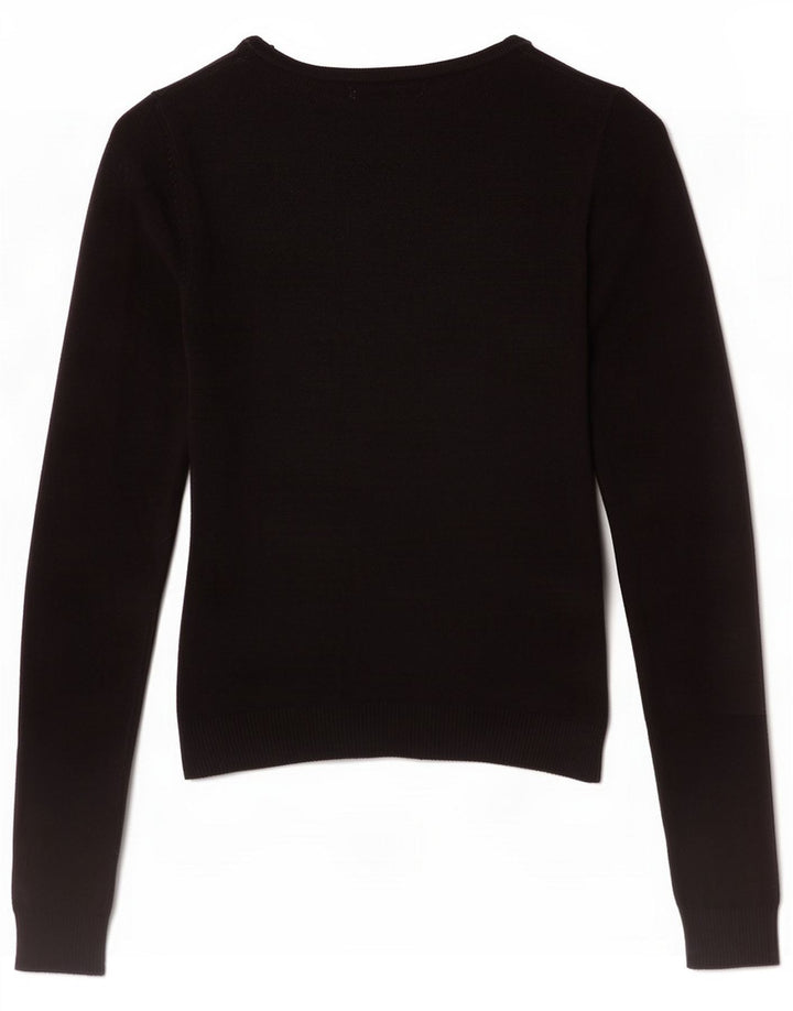 Zara Blusa Mujer Top UK 44 Grande Rayón Negro