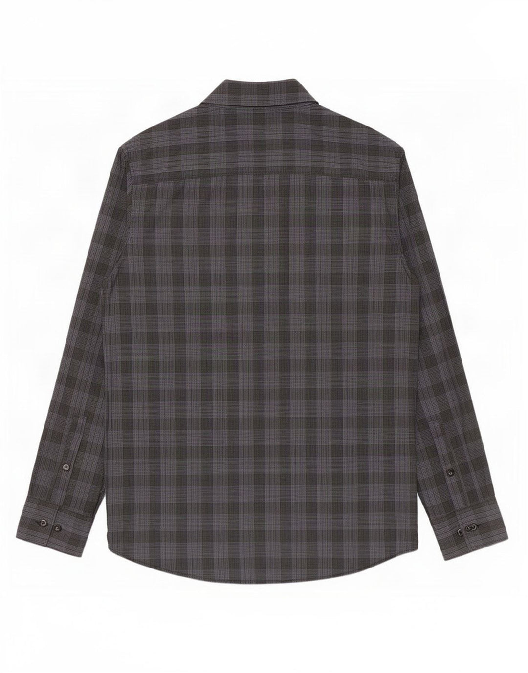 Camisa Calvin Klein Hombre Modern Fit Algodón A Cuadros Gris Pequeño