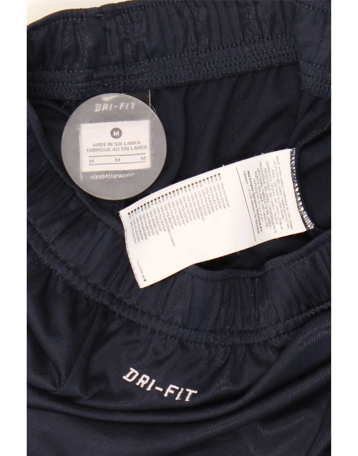 Pantalones cortos deportivos Nike Dri Fit para hombre Poliéster a rayas azul marino mediano