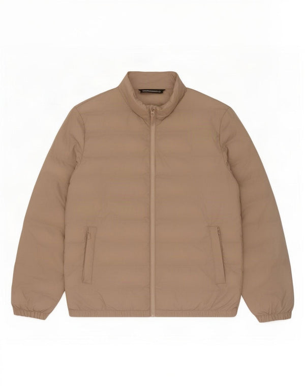 Zara Hombre Chaqueta Acolchada ES 42 XL Poliéster Beige