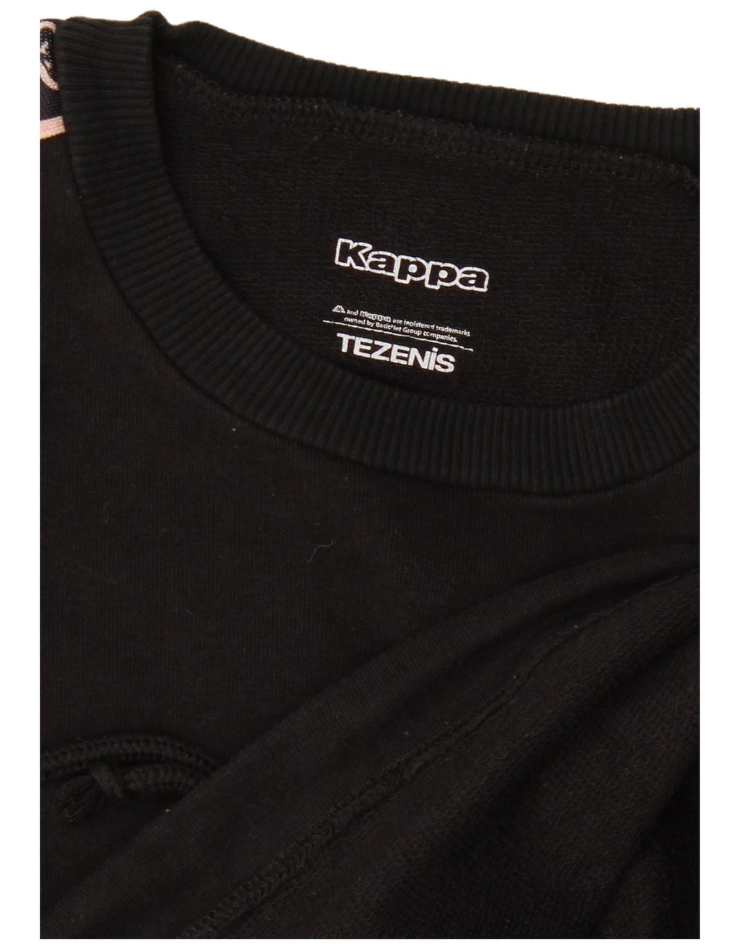 Kappa Mujer Tezenis Graphic Sudadera Jumper UK 12 Medium Negro