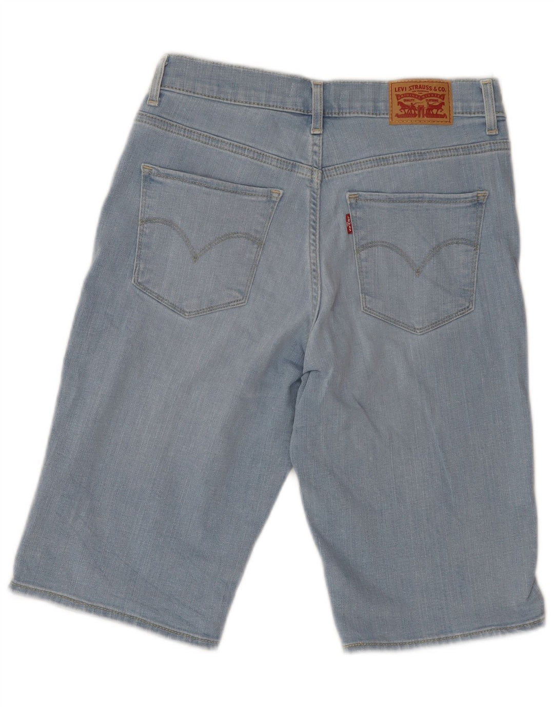 LEVI'S Bermudas clásicas de mezclilla para mujer W26 Small Blue Cotton