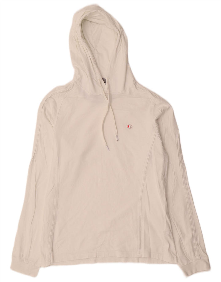 Champion Sudadera con capucha para mujer UK 14 Medium Off White Cotton