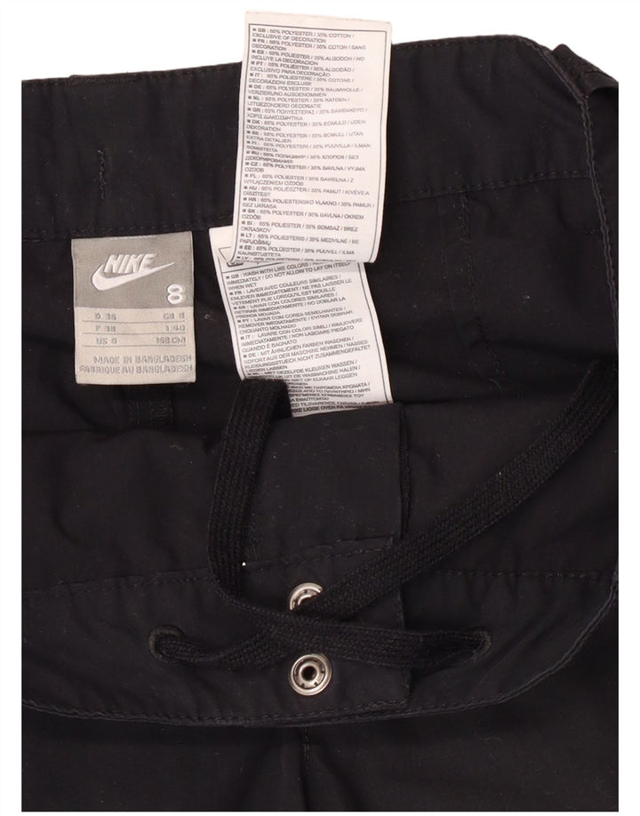 Nike Pantalones cargo rectos para mujer UK 8 Small W28 L26 Poliéster negro