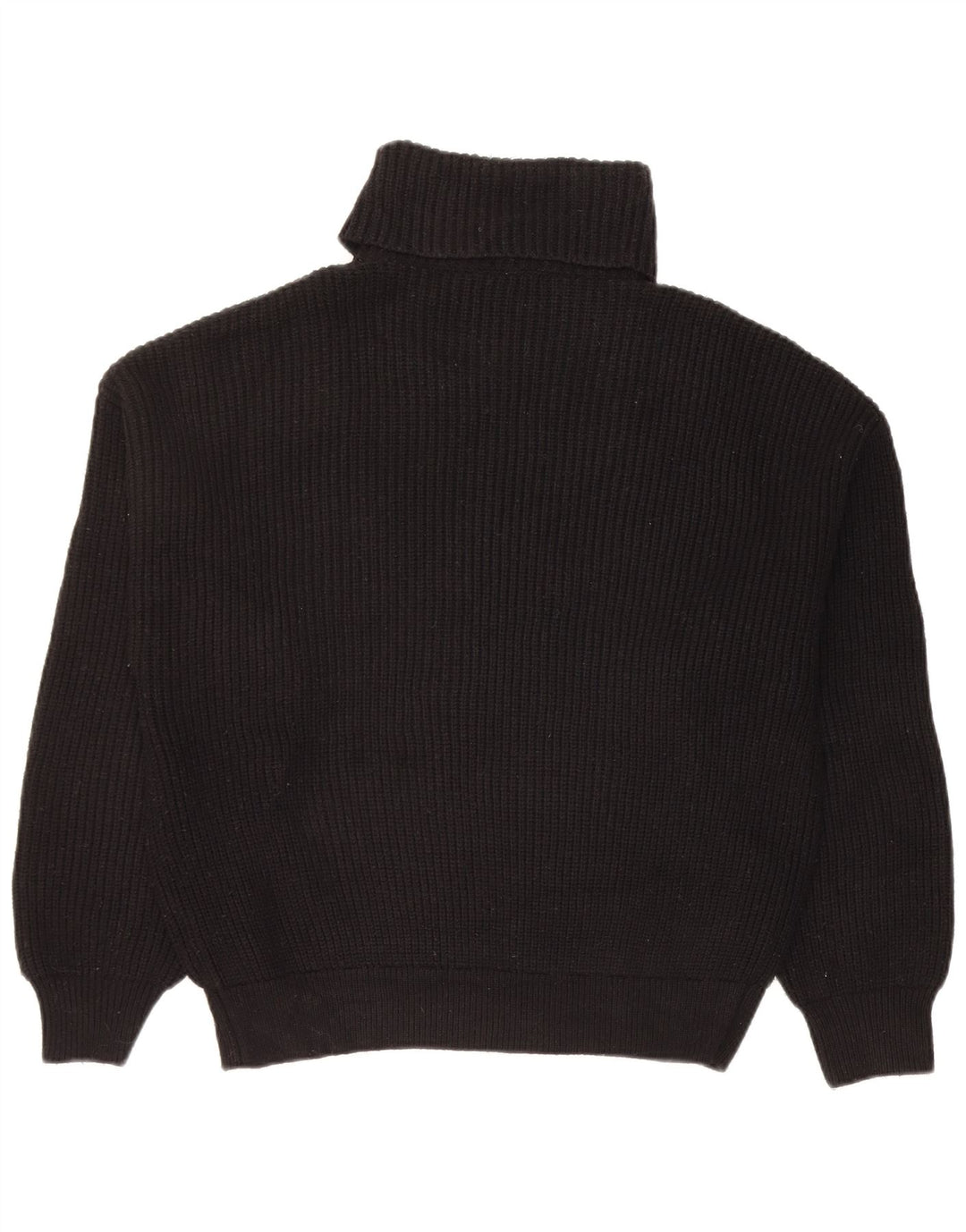 Zara - Jersey con cuello vuelto para mujer, talla M, viscosa negra, Reino Unido 44