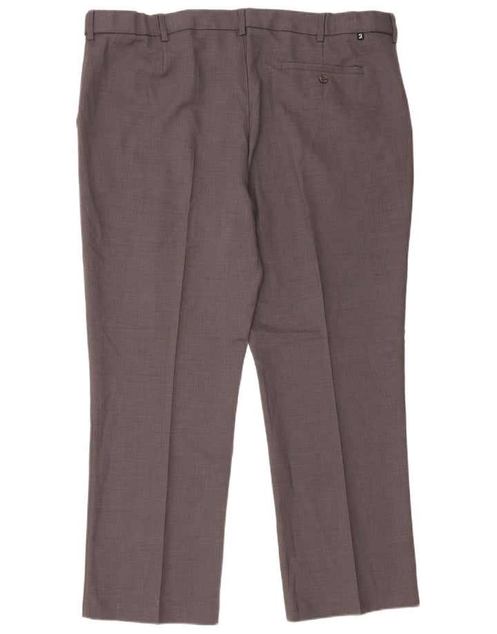 Farah Pantalón chino recto para hombre W42 L29 Poliéster gris