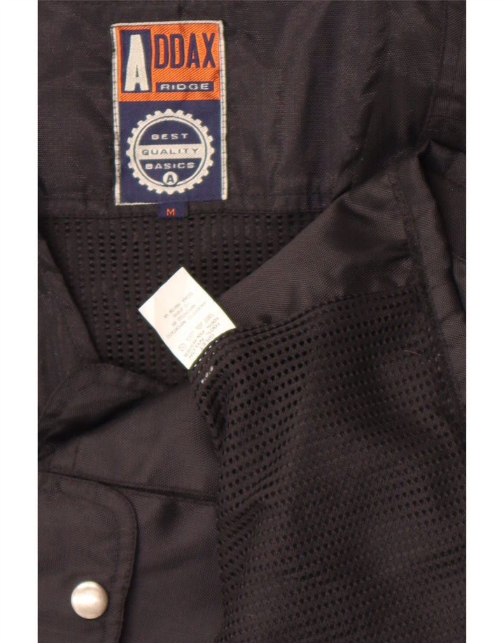 Vintage Mens Utility Gilet Reino Unido 38 Nylon Negro Medio