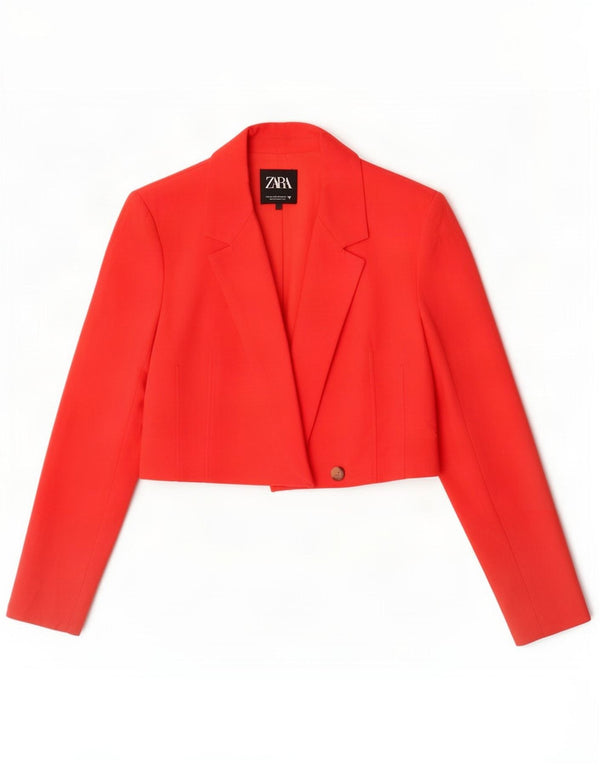 Zara Mujer Bolero Chaqueta UK 6 XS Rojo