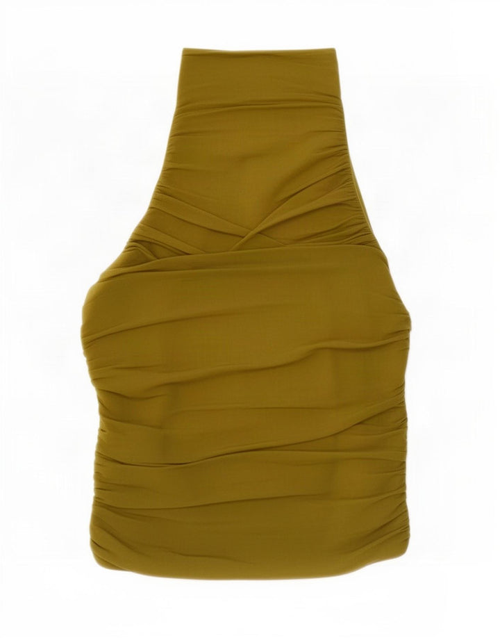 Zara Mujer Halter Top UK 42 Verde Medio