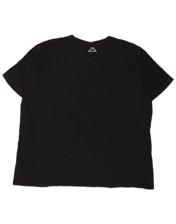 Kappa Camiseta gráfica para hombre Top 4XL Algodón negro