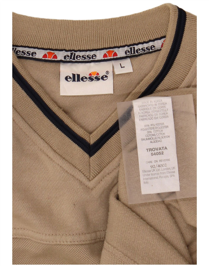 ELLESSE Sudadera Jumper para Hombre Large Beige Poliéster