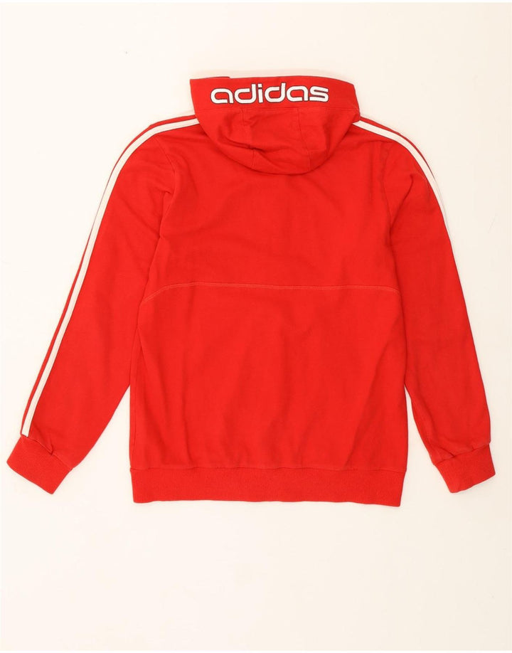 Adidas Sudadera con capucha y cremallera para niña 13-14 años Algodón rojo
