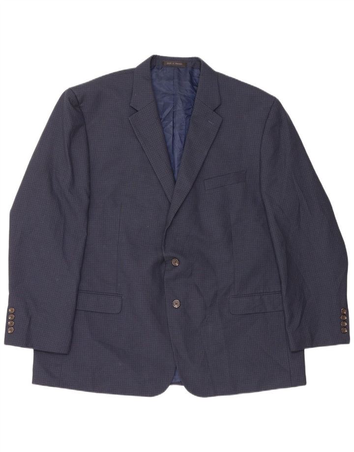 Chaps Chaqueta tipo blazer para hombre EU 50 Grande Poliéster de pata de gallo azul marino