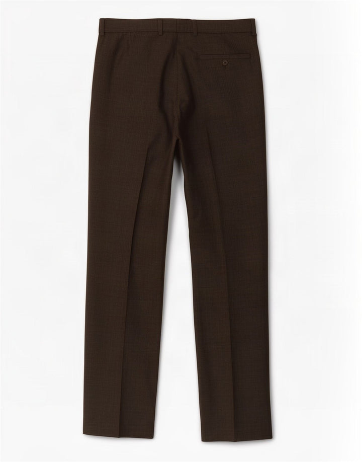 Marks & Spencer Pantalón de traje con pinzas para hombre W32 L31 Poliéster marrón
