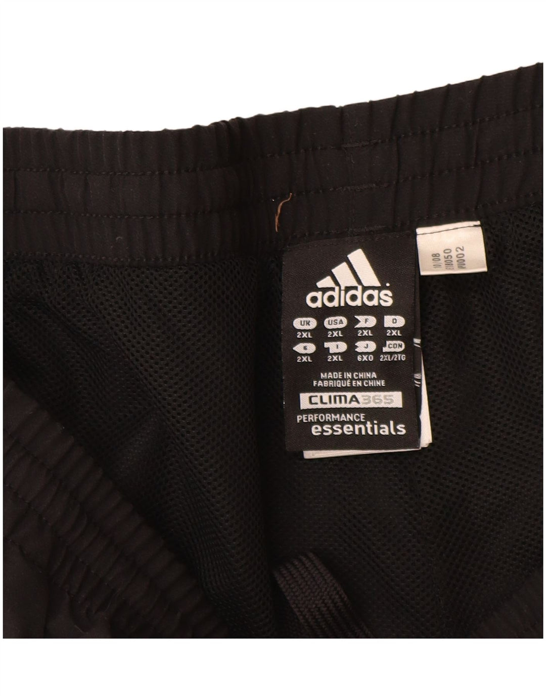 ADIDAS Mens Clima 365 Pantalones cortos deportivos 2XL Poliéster negro